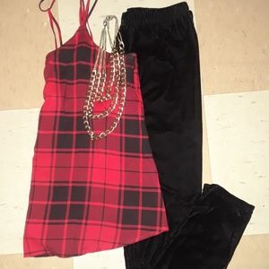 Crushed velvet leggings